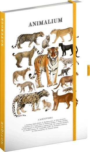 Notique Notes Animalium – félins sauvages (carnet ligné) 13 × 21 cm