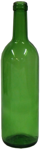Bouteille en verre pour vin 750 ml verte