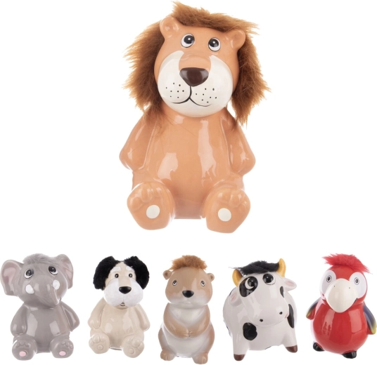 Tirelire en dolomite en forme d’animal – assortiment de 6 variantes