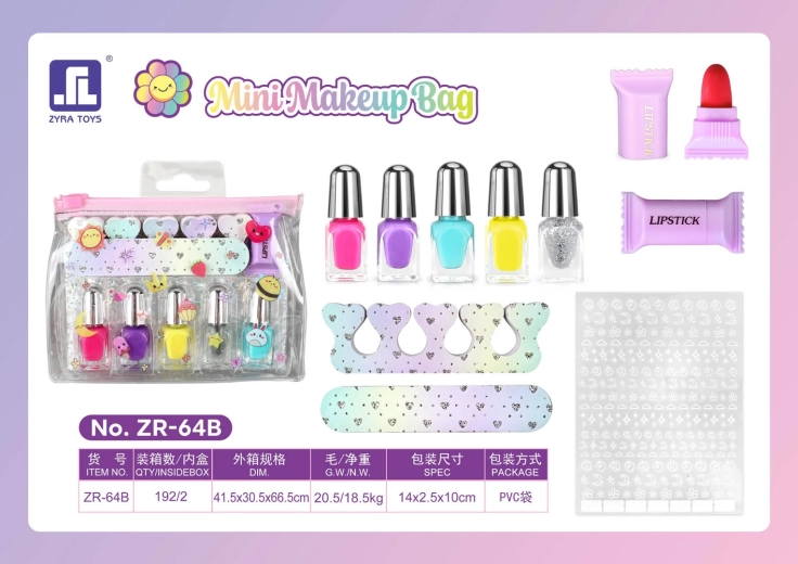 Kit de maquillage compact dans une trousse cosmétique pour enfants