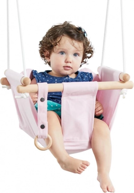 Balançoire textile pour enfants en coton – rose