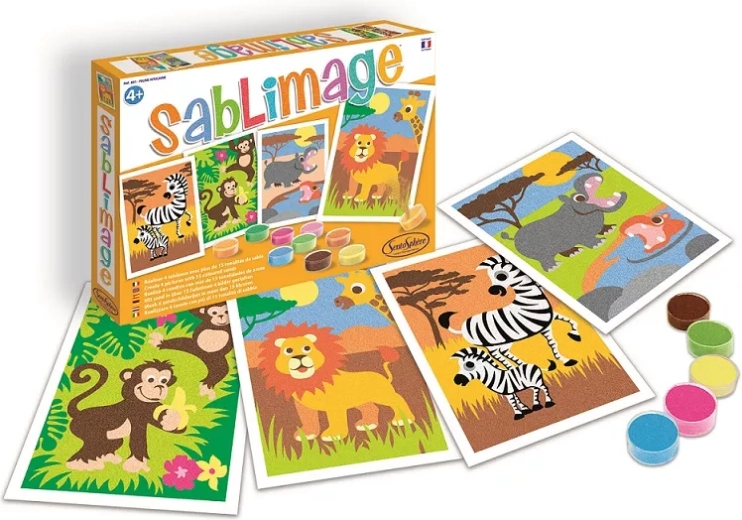 SentoSphere Sablimage mini tableaux de sable – Animaux africains