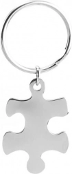 Porte-clés en acier Puzzle gauche