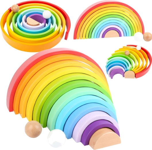 Arc-en-ciel empilable en bois XL small foot