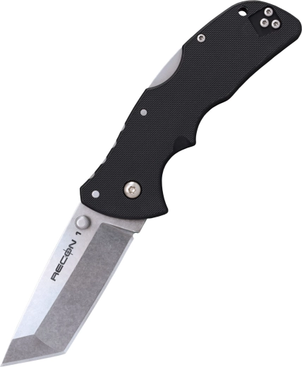 Cold Steel Mini Recon 1 Tanto couteau de poche 7,3 cm, noir, Griv-Ex