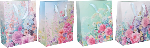 Sac cadeau L, 40 × 30 × 12 cm – assortiment de motifs toutes saisons