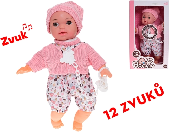 Poupée interactive 30 cm avec yeux clignotants et sons