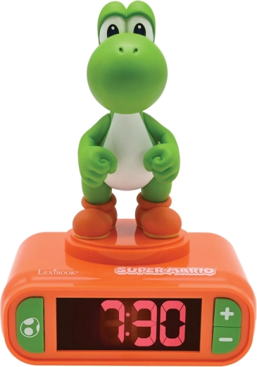 Réveil Lexibook Super Mario avec figurine Yoshi et sons