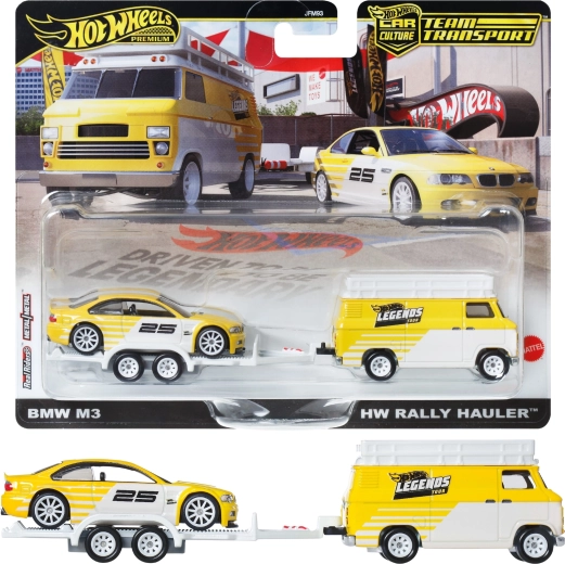 Hot Wheels Premium Team Transport Rally Hauler et BMW M3 E46 1:64