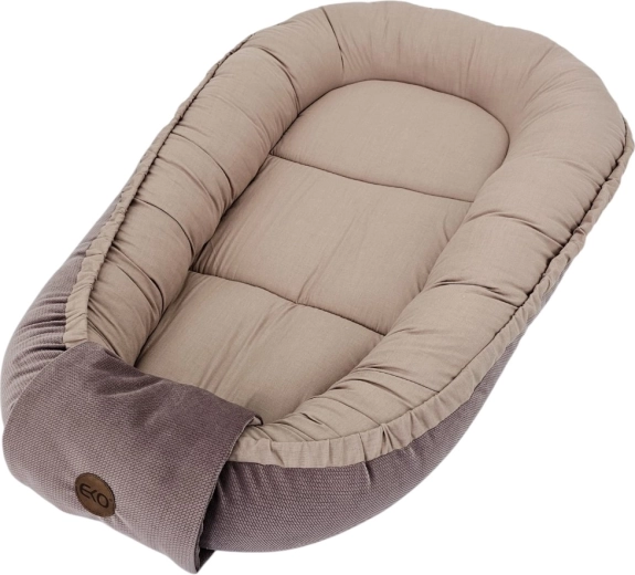 Nid en coton EKO pour bébé, velours, 85 × 50 cm – Rose foncé