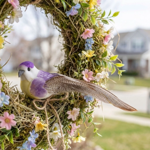 Oiseau décoratif avec pince, 12 cm, 2 pièces