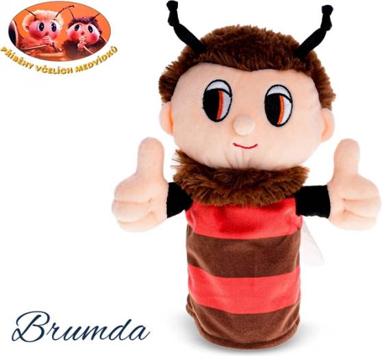 Marionnette en peluche Brumda – Les histoires des oursons abeilles, 24 cm