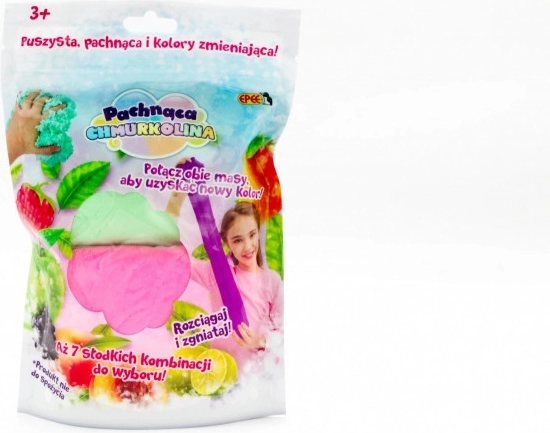 Pâte à modeler parfumée Chmurkolina 2×30 g – mélange de couleurs, framboise