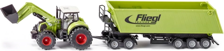 Siku Farmer tracteur avec chargeur frontal et remorque basculante