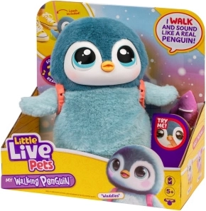 pingouin en peluche interactif little live pets – mon pingouin marcheur