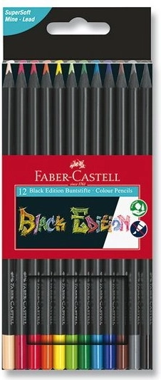 Crayons de couleur Faber-Castell Black Edition 12 pcs