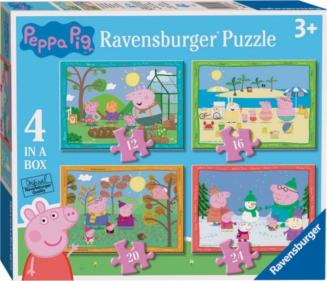 Puzzle Ravensburger Peppa Pig – saisons 4-en-1 (12–24 pièces)