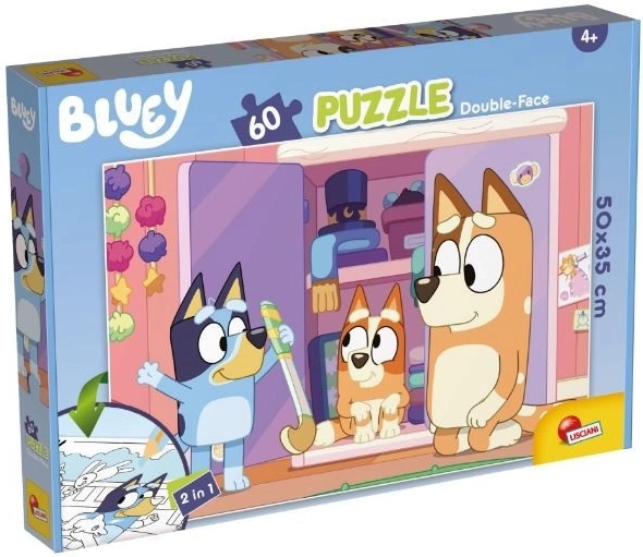 Puzzle recto-verso plus 60 pièces Bluey