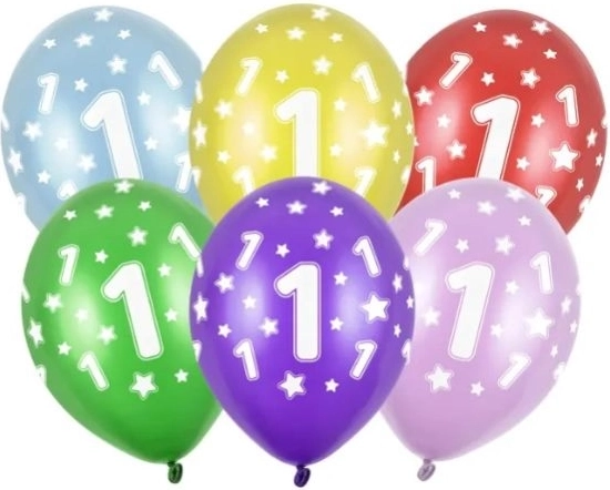 Ballons métalliques pour 1er anniversaire 30 cm, lot de 50 pièces