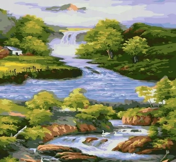 Norimpex Peinture par numéros Rivière 40 × 50 cm