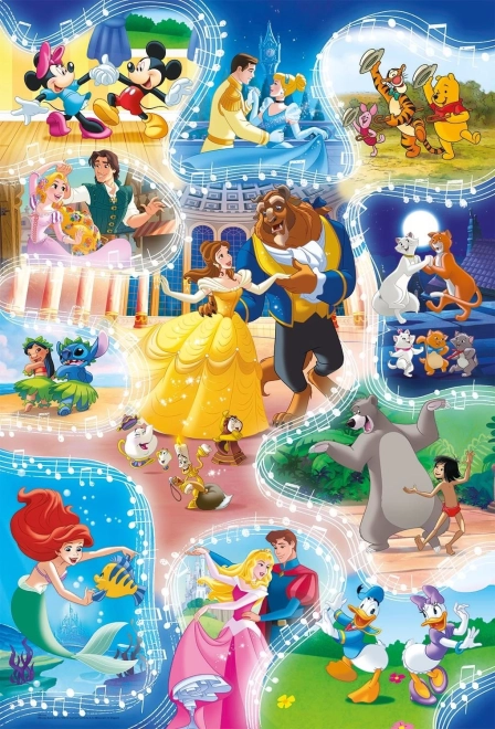 CLEMENTONI Puzzle Disney : C’est l’heure de danser MAXI 24 pièces