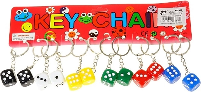 Porte-clés en forme de cube (lot de 12 pcs)