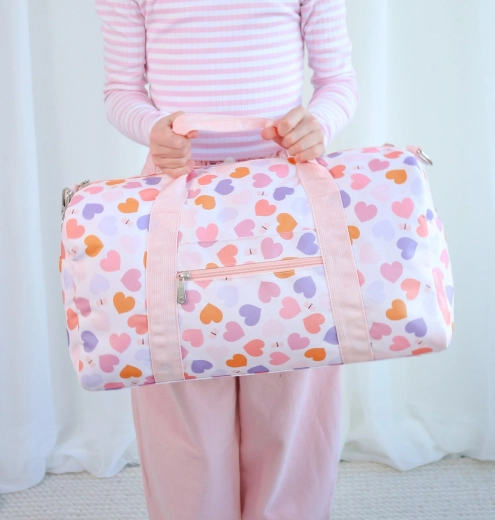 A Little Lovely Company sac de voyage enfant cœurs