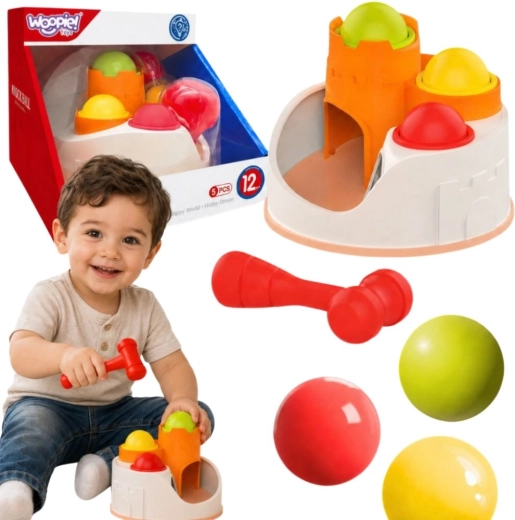 Jeu de martelage WOOPIE avec billes et marteau pour enfants dès 12 mois