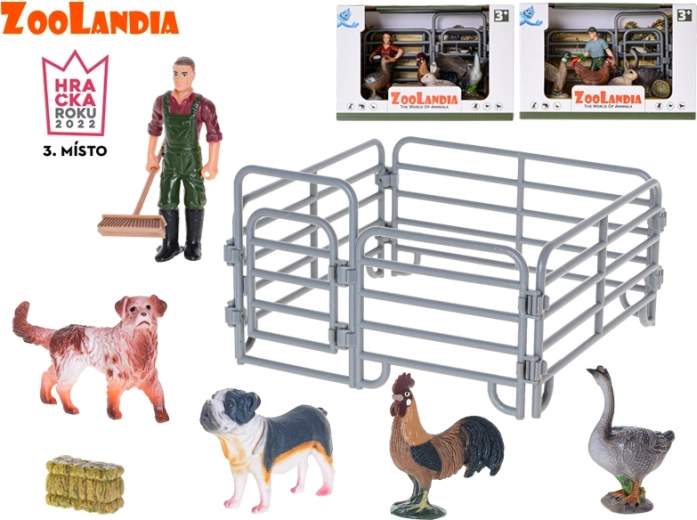 Zoolandia ferme avec des animaux et accessoires, 3 types