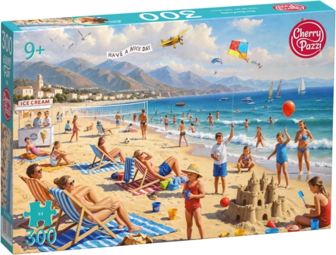 Puzzle Cherry Pazzi Une journée ensoleillée à la plage, 300 pièces