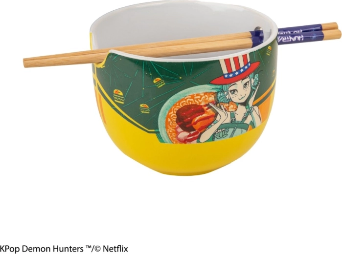 Bol à ramen K-pop Demon Hunters avec baguettes – Zoey Hamburger