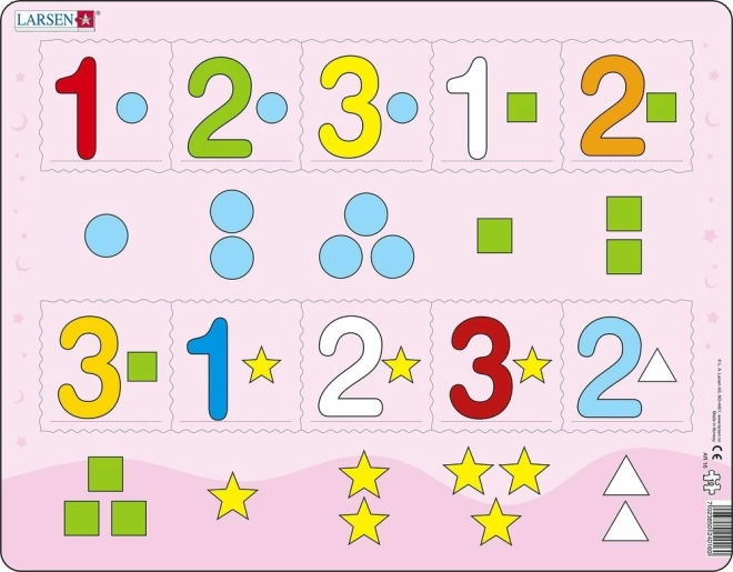 Puzzle éducatif Compter jusqu’à Trois 10 pièces