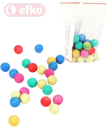 Billes Efko pastel incassables en sachet (plastique lourd)