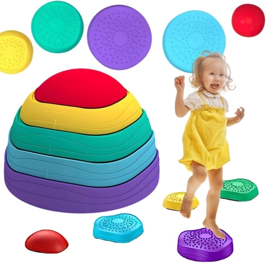 Pierres d’équilibre sensorielles Woopie pour enfants - 5 pièces