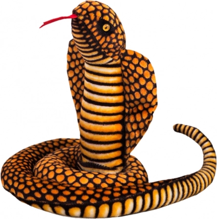 Serpent en peluche – cobra royal brun 100 cm