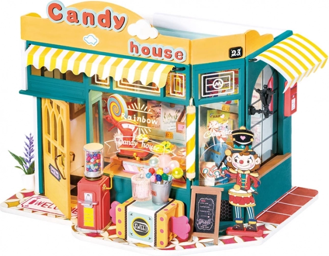 ROBOTIME ROLIFE pâtisserie CANDY HOUSE – maison miniature 3D DIY avec éclairage LED