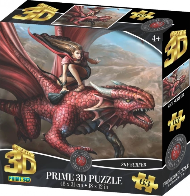 Puzzle 3D Cavalier du dragon 63 pièces