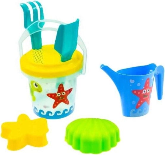 Set Mochtoys pour le sable et l’eau avec seau, tamis et arrosoir - 1 pièce