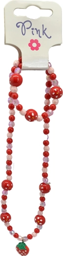 Set de bijoux rose avec pendentif fraise