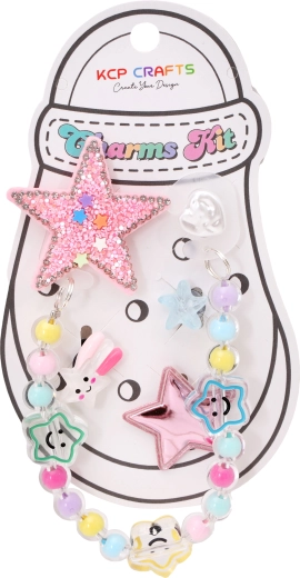 Ensemble d’accessoires décoratifs pour pantoufles – étoile scintillante et chaîne à perles