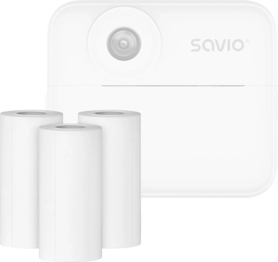 Rouleaux de papier thermique pour appareil photo instantané Savio AN-01, 57 × 23 mm, 5 m (lot de 3)