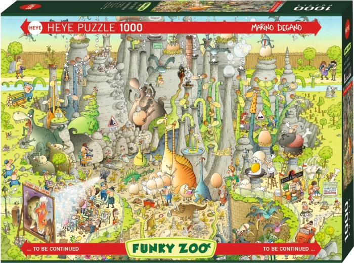 Puzzle Heye ZOO de fous : Exposition Monde jurassique 1000 pièces