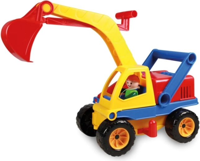 Pelle mécanique pour enfants en plastique 35 cm avec figurine de conducteur