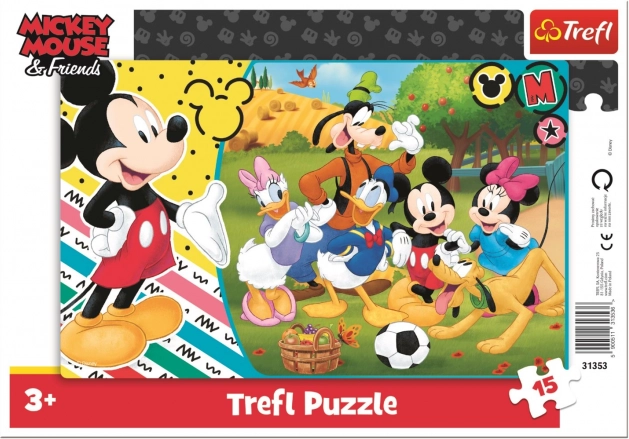 Puzzle TREFL Mickey Mouse à la campagne 15 pièces