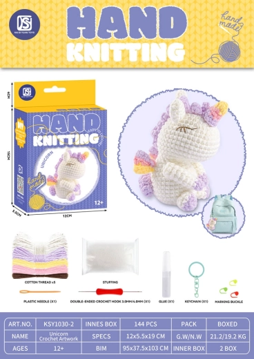Kit créatif pour fabriquer une peluche en fil – licorne