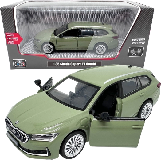 Modèle en métal Škoda Superb IV Combi 1:35 vert
