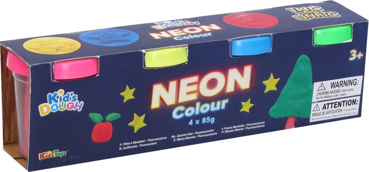 Pâte à modeler néon 4 × 85 g