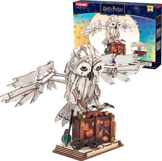 Puremind Harry Potter puzzle 3D en bois Hedwige avec ailes mobiles