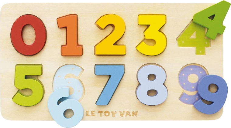 Puzzle à encastrer en bois avec chiffres Le Toy Van