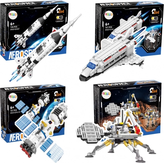 Kit de construction Aerospace 2-en-1 – atterrisseur martien et robot spatial, 146 pièces